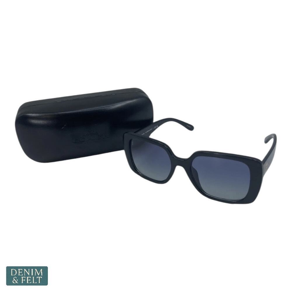 Coach Oversized Square Sunglasses Black Gradient Lenses CL907 NEW w/ Case!! - Picture 6 of 16